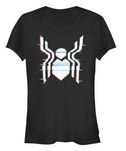 Junior’s Marvel Spider-Man Far From Home Glitch Logo T-Shirt