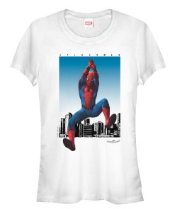 Junior’s Marvel Spider-Man Homecoming Cityscape T-Shirt