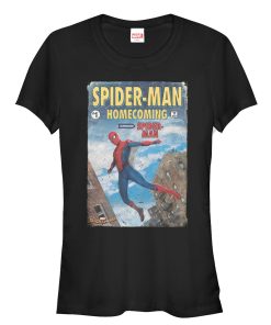 Junior’s Marvel Spider-Man Homecoming Comic Book T-Shirt