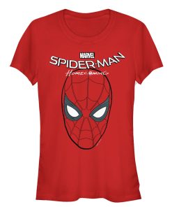 Junior’s Marvel Spider-Man Homecoming Mask Logo T-Shirt