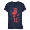 Junior’s Marvel Spider-Man Homecoming Messy Web T-Shirt
