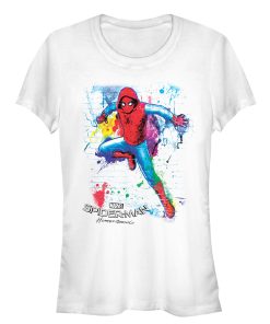 Junior’s Marvel Spider-Man Homecoming Paint Splatter T-Shirt