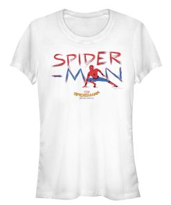 Junior’s Marvel Spider-Man Homecoming Paint Streak T-Shirt
