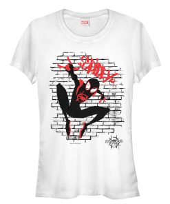 Junior’s Marvel Spider-Man Into the Spider-Verse Brick T-Shirt