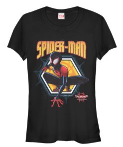 Junior’s Marvel Spider-Man Into the Spider-Verse Hexagon T-Shirt