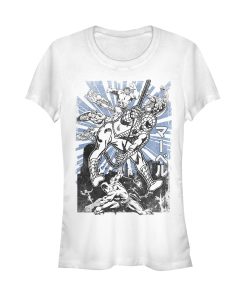 Junior’s Marvel Spider-Man Kanji Scene T-Shirt