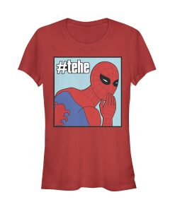 Junior’s Marvel Spider-Man #tehe Giggle T-Shirt