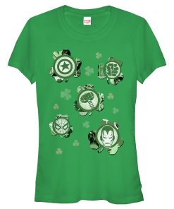 Junior’s Marvel St. Patrick’s Day Clover Icon T-Shirt