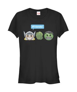 Junior’s Marvel Thor Hulk Friend Emoji T-Shirt