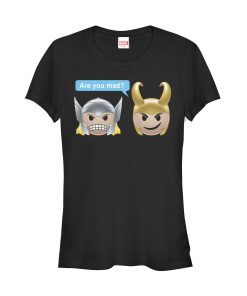 Junior’s Marvel Thor Loki Mad Emoji T-Shirt