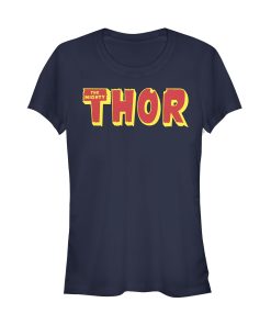 Junior’s Marvel Thor Text Logo T-Shirt