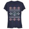 Junior’s Marvel Ugly Christmas Captain America T-Shirt