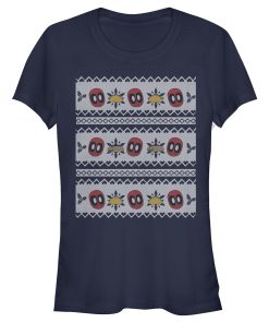 Junior’s Marvel Ugly Christmas Deadpool Taco T-Shirt