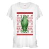 Junior’s Marvel Ugly Christmas Guardians of the Galaxy Groot Portrait T-Shirt