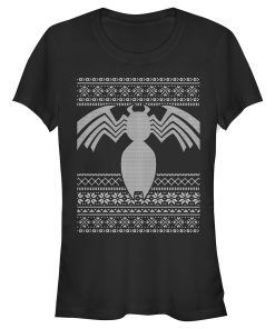 Junior’s Marvel Ugly Christmas Venom T-Shirt