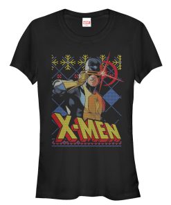 Junior’s Marvel Ugly Christmas X-Men Cyclops T-Shirt