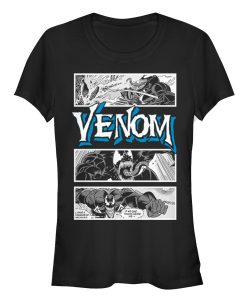 Junior’s Marvel Venom Comic Panels T-ShirT