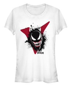 Junior’s Marvel Venom Film Splatter Portrait T-Shirt