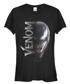 Junior’s Marvel Venom Film Split Portrait T-Shirt
