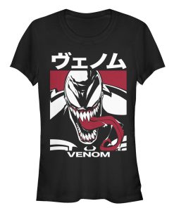 Junior’s Marvel Venom Japanese Kanji Character T-Shirt