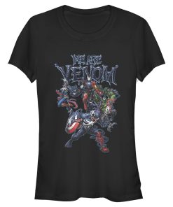 Junior’s Marvel We Are Venom Character Menagerie T-Shirt