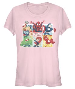 Junior’s Marvel Winter Holiday Heroes T-Shirt