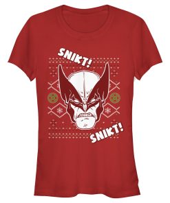 Junior’s Marvel X-Men Wolverine Snikt Ugly Sweater T-Shirt