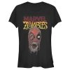 Junior’s Marvel Zombies Deadpool Face T-Shirt