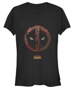 Junior’s Marvel Zombies Deadpool Mask T-Shirt