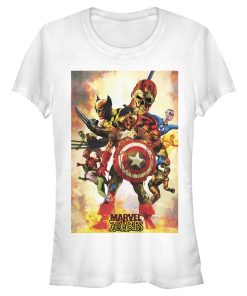 Junior’s Marvel Zombies Hero Poster T-Shirt