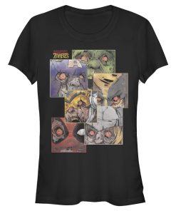 Junior’s Marvel Zombies Hero Squares T-Shirt