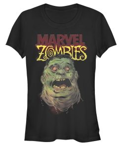 Junior’s Marvel Zombies Hulk Face T-Shirt