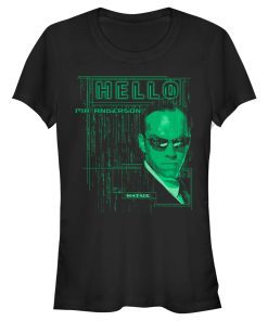 Junior’s The Matrix Hello Mr. Anderson T-Shirt