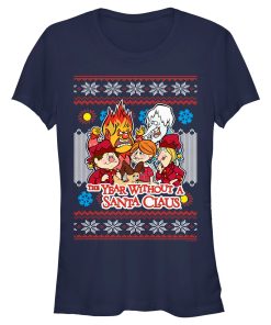 Junior’s The Year Without a Santa Claus Christmas Sweater T-Shirt