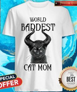 Maleficent Cat World Baddest Cat Mom Shirt