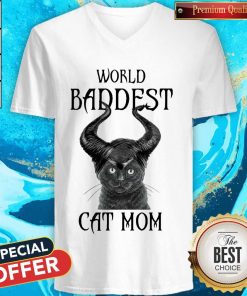 Maleficent Cat World Baddest Cat Mom Shirt 3