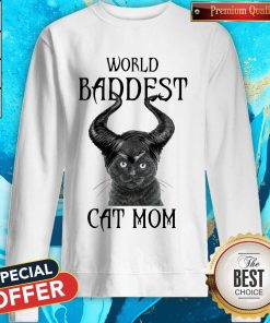 Maleficent Cat World Baddest Cat Mom Shirt 5