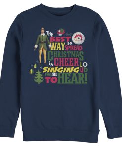 Men’s Elf Christmas Cheer Loud Singing Sweatshirt
