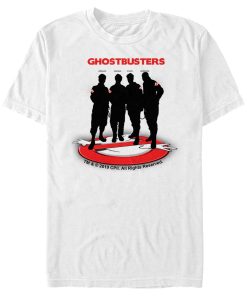 Men’s Ghostbusters Black Silhouettes Standing On Logo T-Shirt