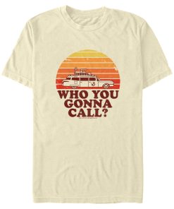 Men’s Ghostbusters Who You Gonna Call Retro Sunset T-Shirt