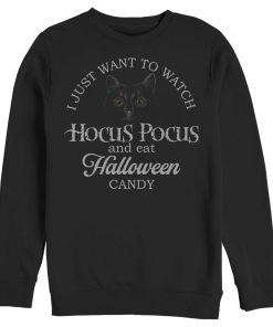 Men’s Hocus Pocus Just Want to Eat Halloween Candy Sweatshirt