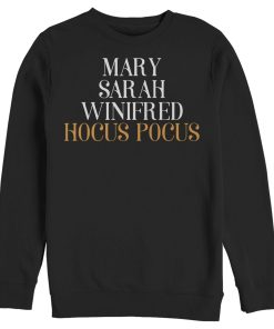 Men’s Hocus Pocus Sanderson Sister Names Sweatshirt