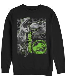 Men’s Jurassic World Fallen Kingdom Camo Print Dinosaurs Sweatshirt