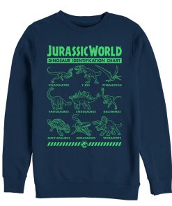 Men’s Jurassic World Fallen Kingdom Dinosaur Identification Card Sweatshirt