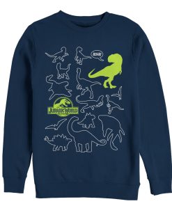 Men’s Jurassic World Fallen Kingdom Dinosaur Outline Sweatshirt