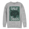 Men’s Jurassic World Fallen Kingdom Save the Dinos Cartoon Sweatshirt