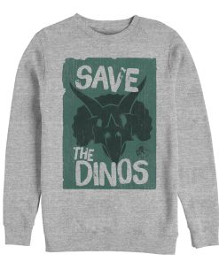 Men’s Jurassic World Fallen Kingdom Save the Dinos Cartoon Sweatshirt