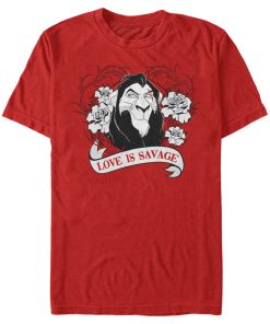 Men’s Lion King Scar Valentine’s Day Love is Savage T-Shirt