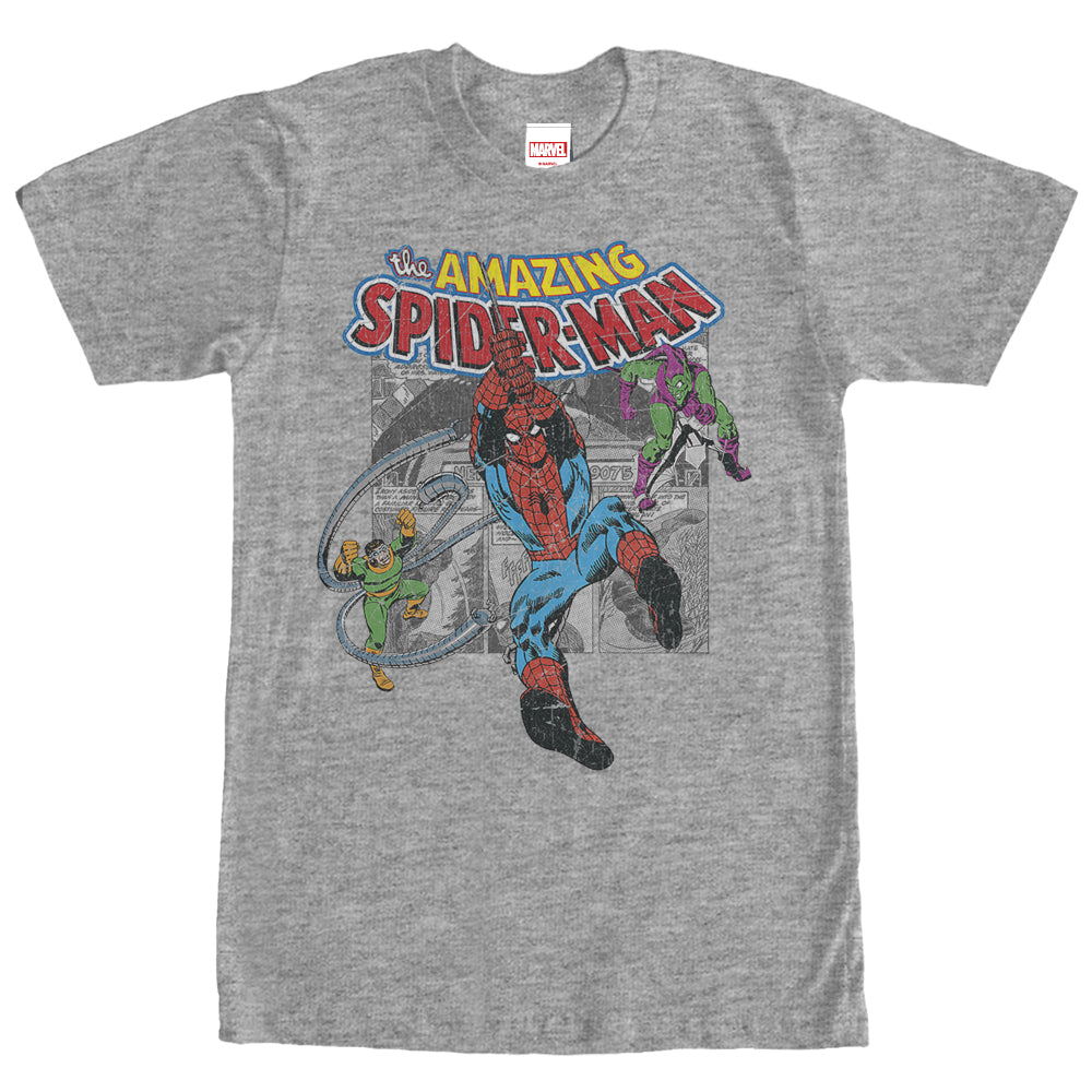 Men's Marvel Amazing Spider-Man Battles Evil T-Shirt Men's Marvel Amazing Spider-Man Battles Evil T-Shirt