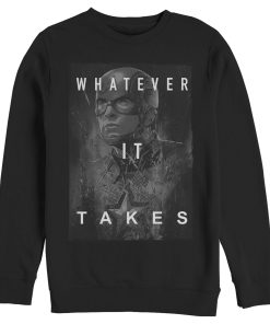 Men’s Marvel Avengers Endgame Whatever It Takes Captain America Sweatshirt